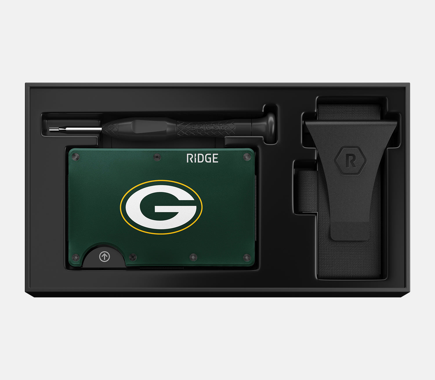 Ridge Wallet for Men - Slim Minimalist RFID Blocking Front Pocket Wallet - Green Bay Packers NFL Team Design - Perfect for Everyday Carry, Travel & Gifting