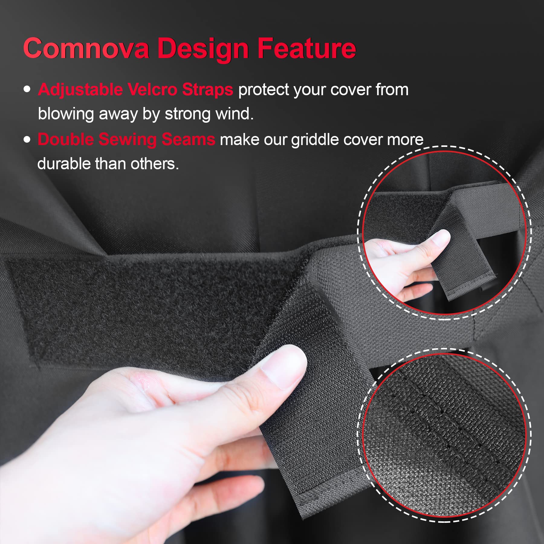 Heavy Duty 28 Inch Blackstone Griddle Cover - 600D Waterproof BBQ Grill Cover for Blackstone Pro Series, 1883, 1924 Models | Perfect for Outdoor Cooking, Camping & Backyard Grilling