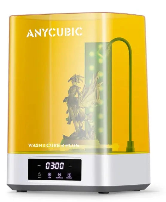 Anycubic Wash and Cure 3 Plus - UV Resin 3D Printer Cleaning & Curing Machine for SLA/DLP Prints | Perfect for Home & Professional 3D Printing Workshops