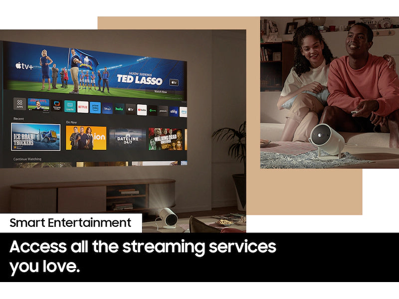 Samsung The Freestyle 2nd Gen Portable Smart Projector with Gaming Hub - Perfect for Home Theater, Gaming & Outdoor Movie Nights