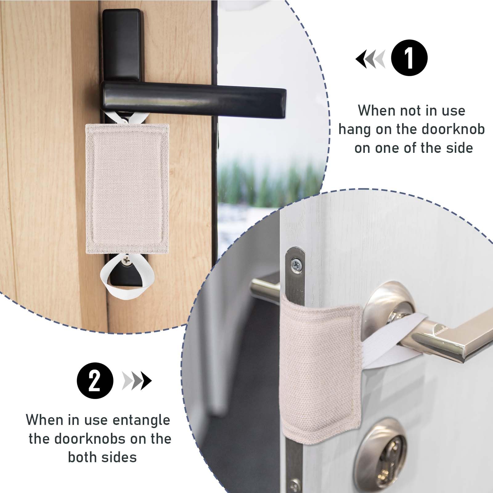 3Pcs Door Silencer Cushion - Noise Reduced for Light Sleepers & Safety (5.5x3.5in) - Bedroom & Office Use