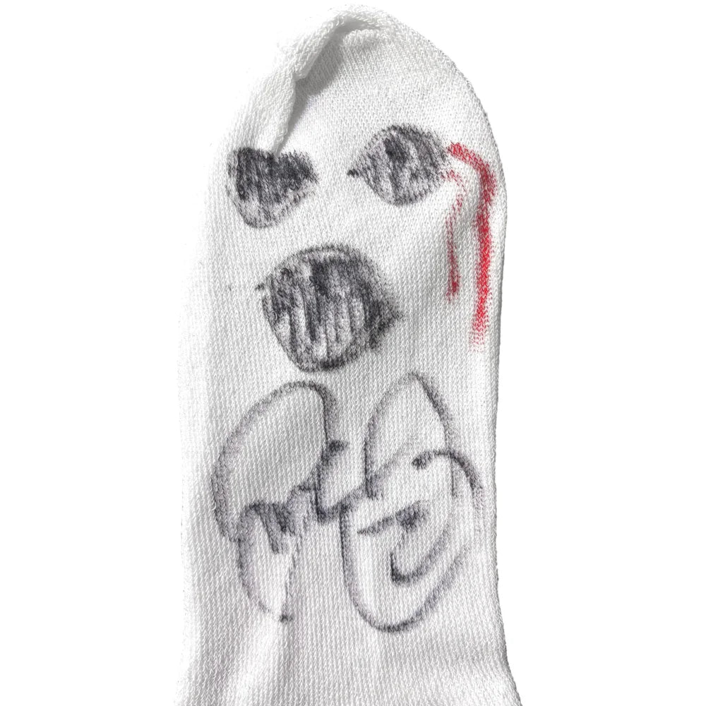 Authentic Mick Foley Signed Bloody Mr. Socko Drawing - JSA Certified WWE WWF Memorabilia - Perfect for Wrestling Fans & Collectors Display