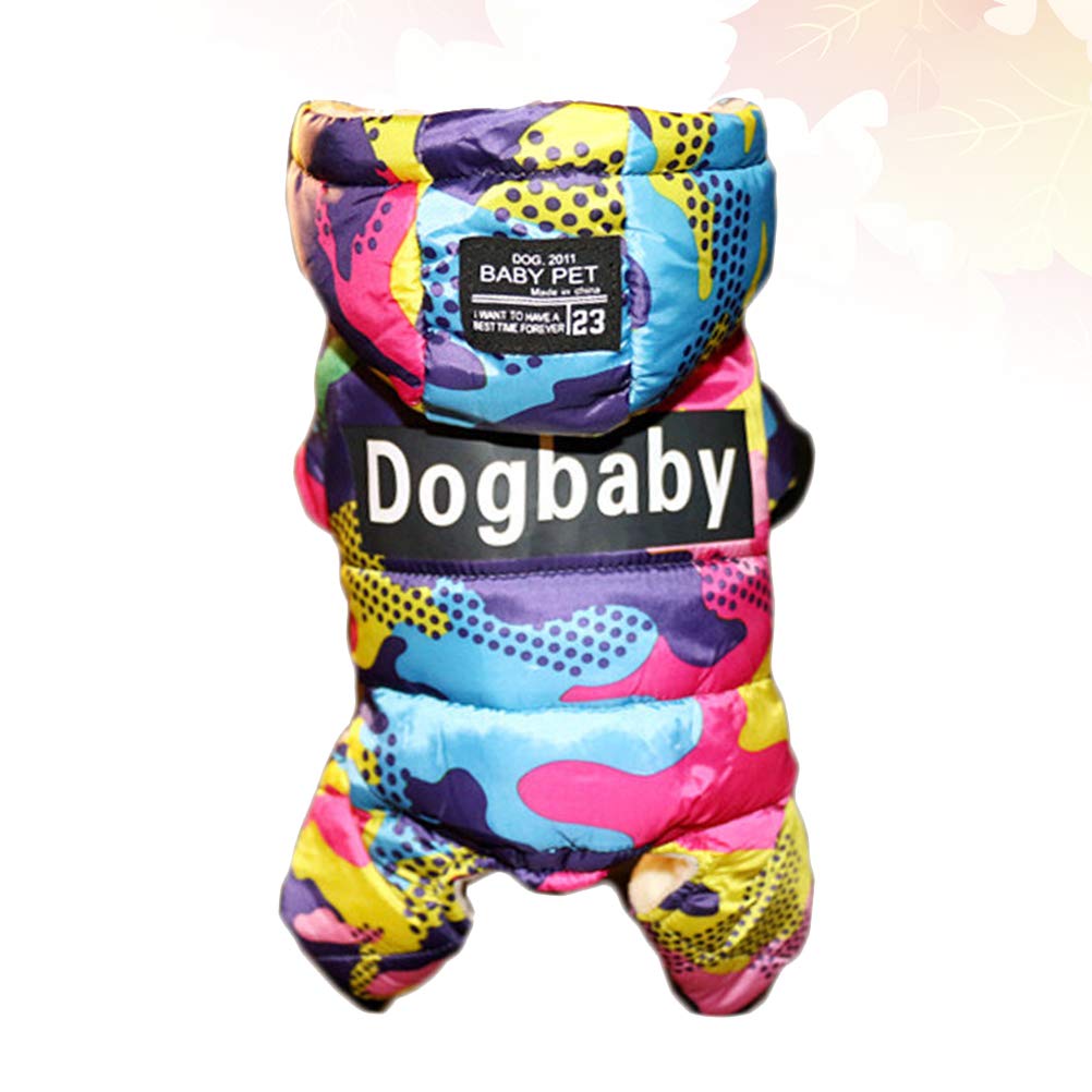 Warm Winter Dog Coat - Insulated Down Jacket for Small Dogs, Pugs & Pomeranians | Camouflage Design Pet Apparel for Cold Weather Walks & Outdoor Adventures