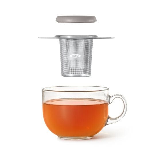 OXO Brew Tea Infuser Basket - Stainless Steel Loose Leaf Tea Strainer for Hot & Iced Tea - Perfect for Tea Pots, Mugs & Travel Tumblers - Ideal for Home, Office & Tea Lovers
