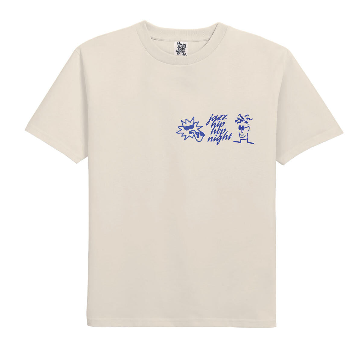 555 Soul Ludlow Throw SS Tee - Soft Cotton Short Sleeve Crewneck T-Shirt for Men in Beige | Casual Wear, Street Style & Everyday Comfort