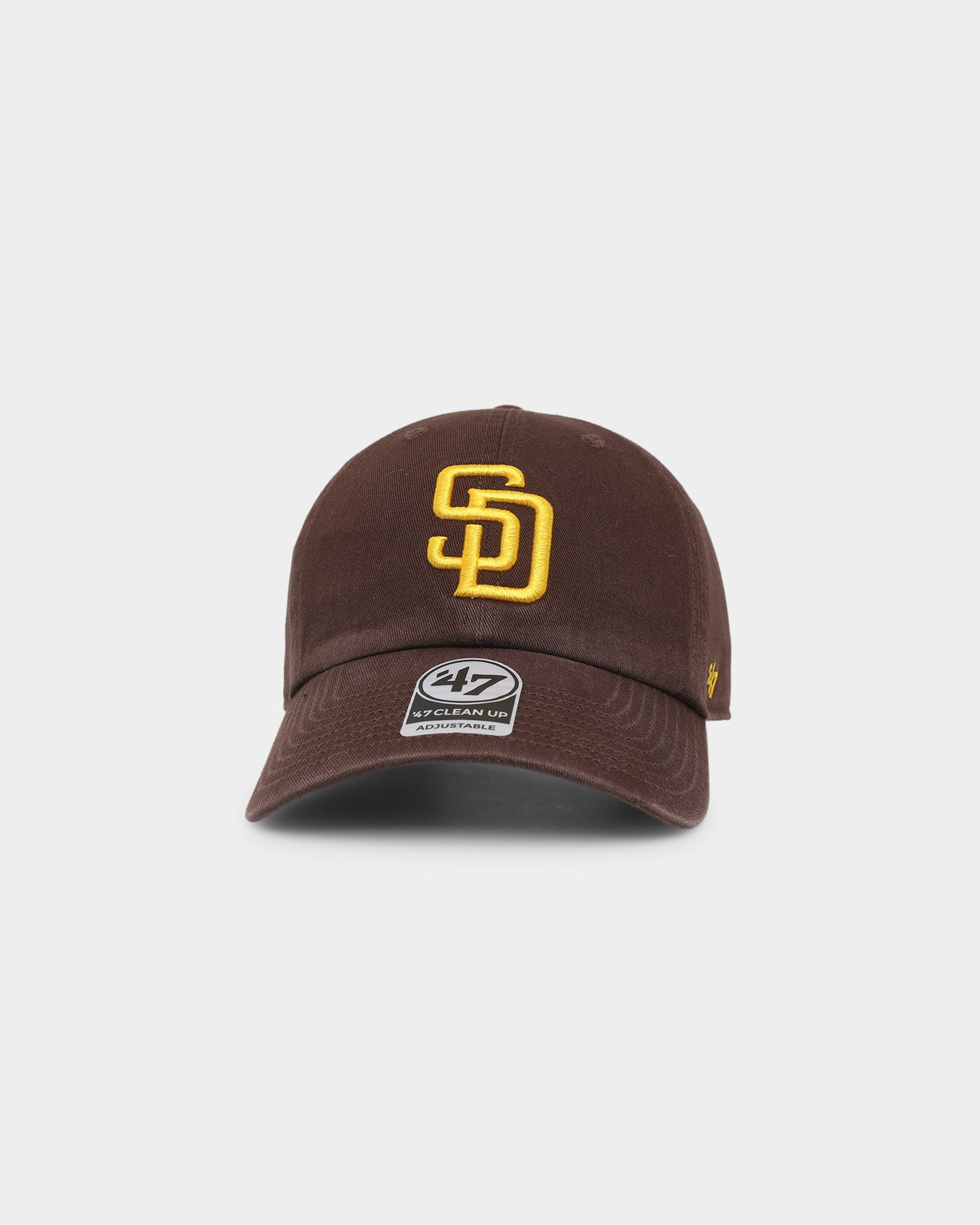 47 Brand San Diego Padres Clean Up Adjustable Strapback Hat - Brown Baseball Cap for Men & Women - Perfect for Games, Outdoor Activities & Casual Wear