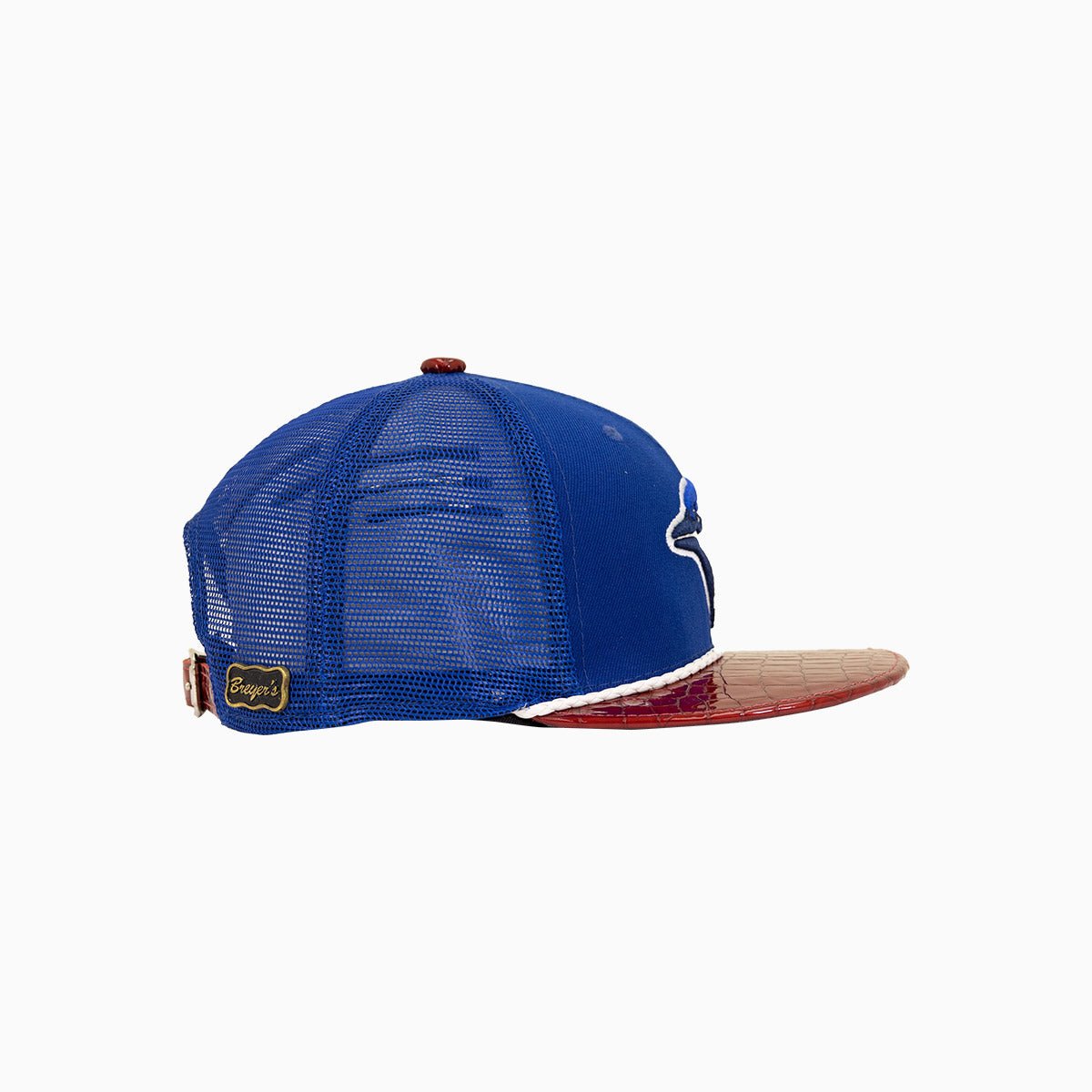 Breyer's Buck 50 Toronto Blue Jays MLB 9Fifty Snapback Trucker Hat with Leather Visor - Official Licensed Baseball Cap for Men & Women - Perfect for Games, Fan Gear & Streetwear Fashion