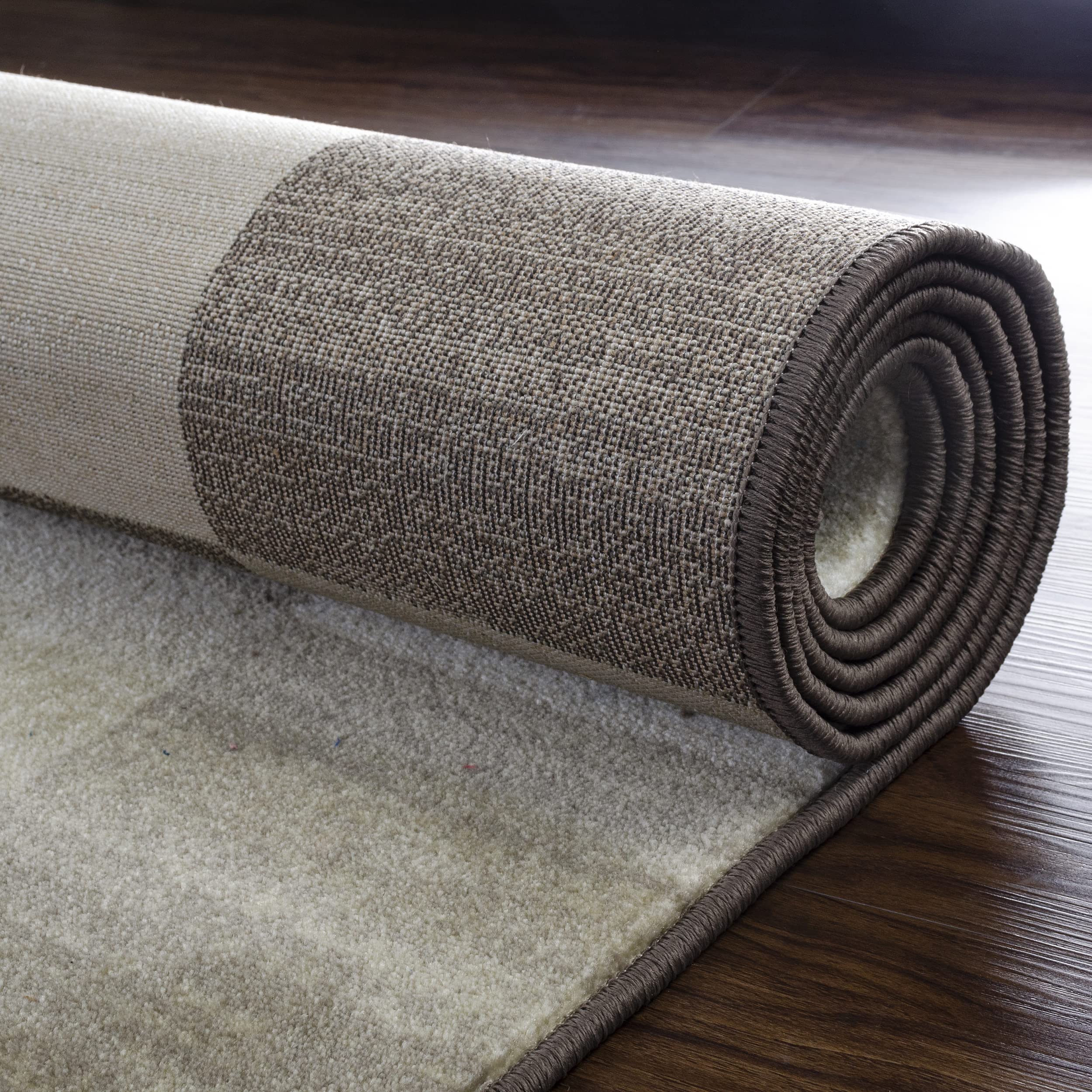 Premium Modern Geometric Area Rug - Neutral Beige Woven Indoor Rug with Jute Backing for Living Room, Dining, Kitchen, Bedroom, Office & Nursery | Rockaway Collection 2' x 3' | Soft Home Decor for Cozy Spaces & Stylish Interiors