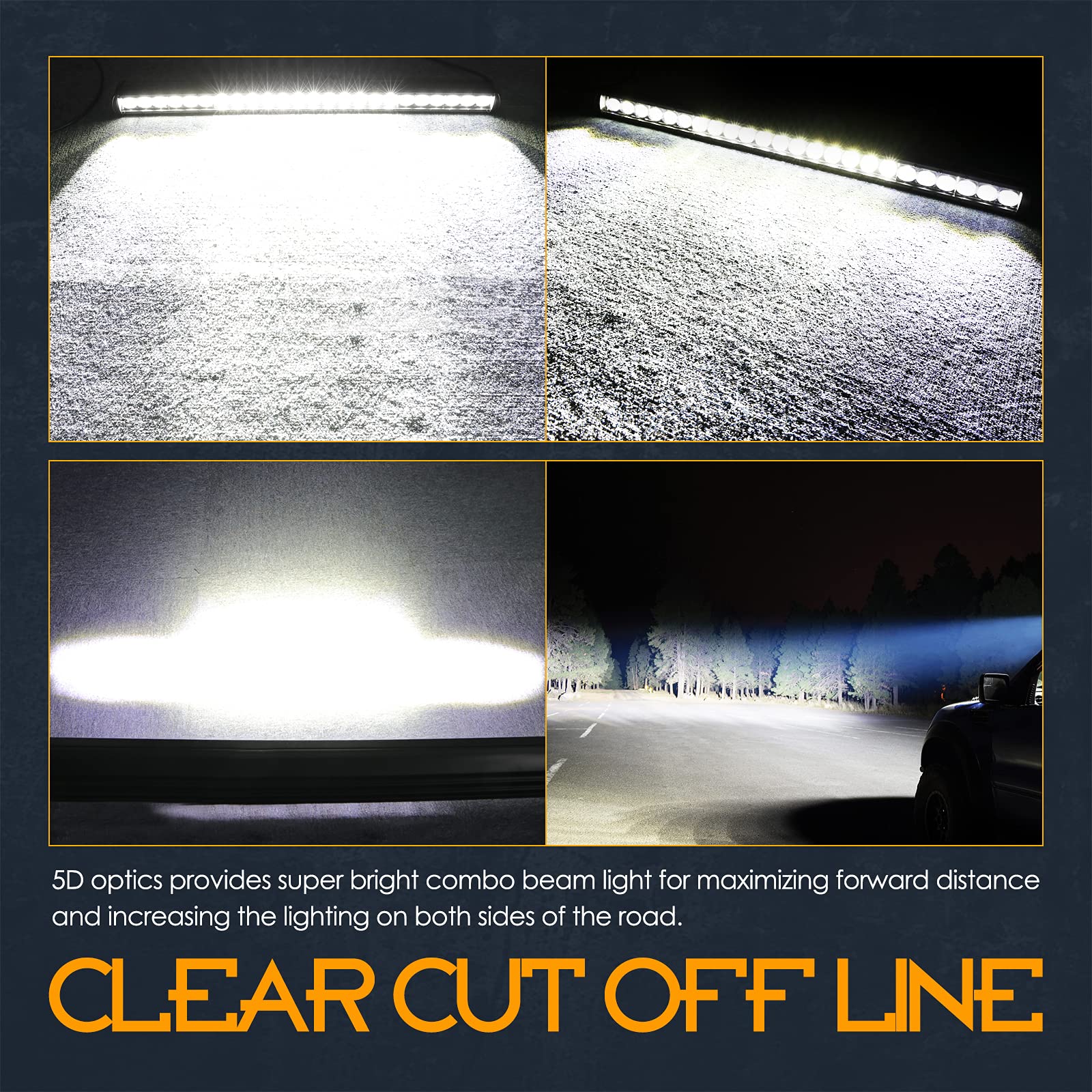 Nirider 30-Inch Single Row LED Light Bar - 120W Super Slim Spot Flood Combo Beam with Wiring Harness - Waterproof Off-Road Driving Lights for Trucks, ATV, UTV, SXS, 4x4 - Perfect for Night Off-Roading, Camping & Emergency Lighting