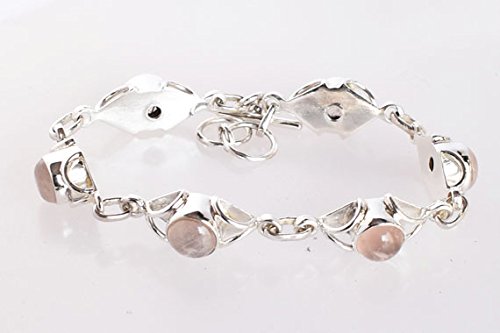 Rose Quartz Bracelet for Women - 925 Sterling Silver Healing Crystal Jewelry for Love & Positive Energy | Perfect for Gifts, Meditation & Everyday Wear
