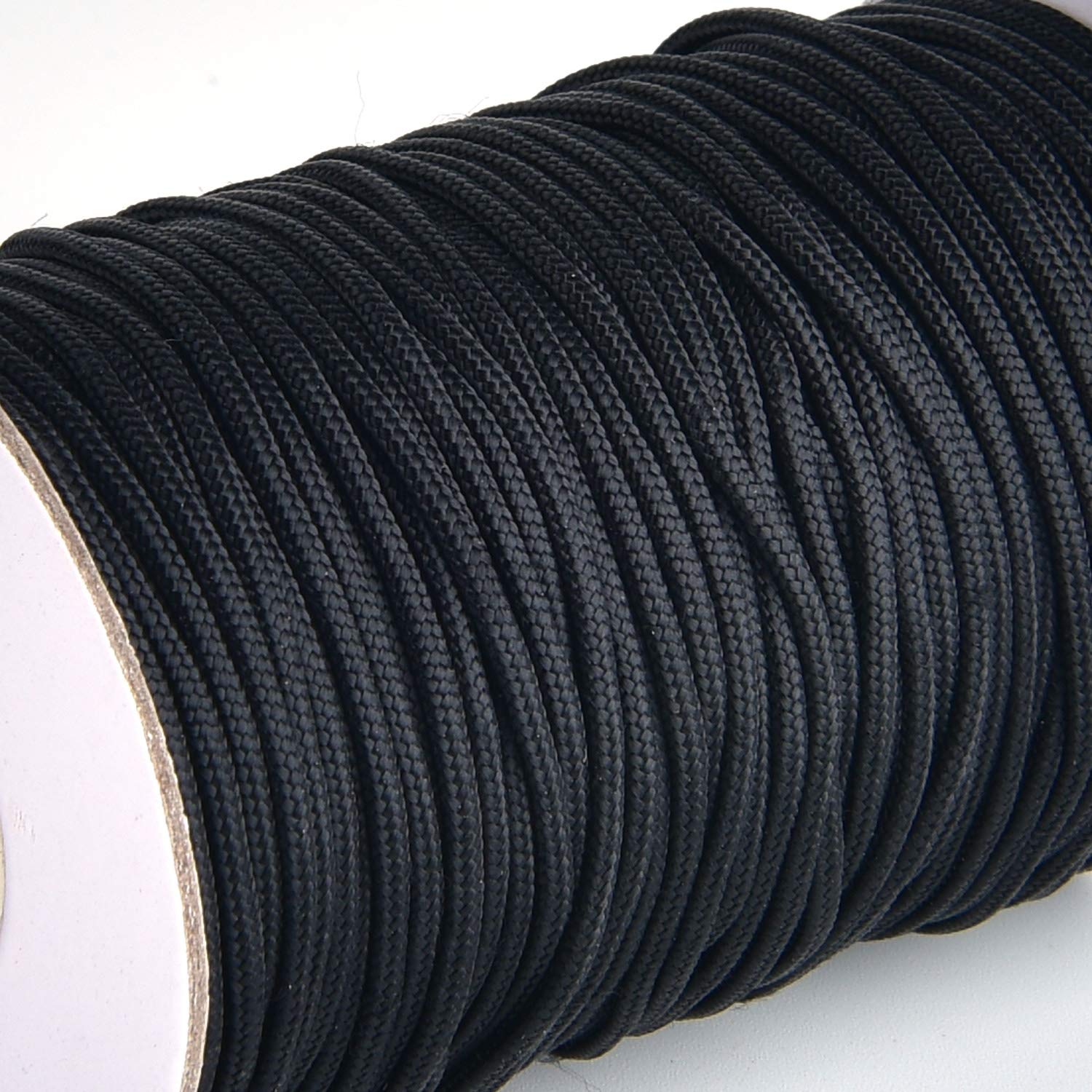 2 Roll Braided Nylon Lift Shade Cord with Wood Pendants - 55 Yards 1.8mm Replacement Blind String for Window Blinds, Roman Shades, DIY Crafts & Gardening - Perfect for Home Decor, Plant Support & Handmade Projects