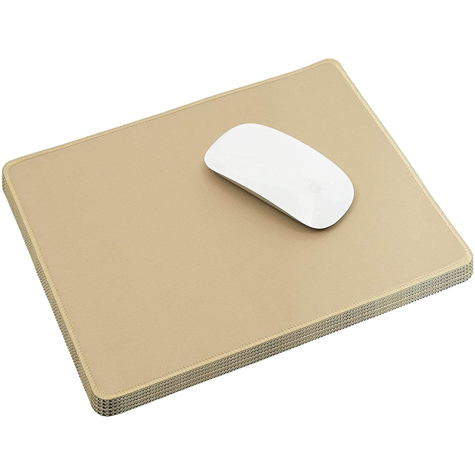 Juvale Non-Slip Gold Rubber Mouse Pad Set of 4 - Ergonomic Desk Mat for Office, Gaming & Home Computer Use - Anti-Skid Wrist Support for Comfortable Typing & Mouse Control