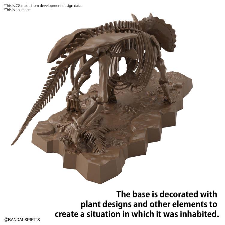 Bandai 1/32 Imaginary Skeleton Triceratops Dinosaur Model Kit - DIY Assembly for Collectors, Home Decor & Educational Display