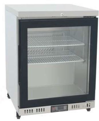 Atosa 105L Commercial Glass Door Freezer MBC24FG - Perfect for Restaurants, Cafes, and Convenience Stores