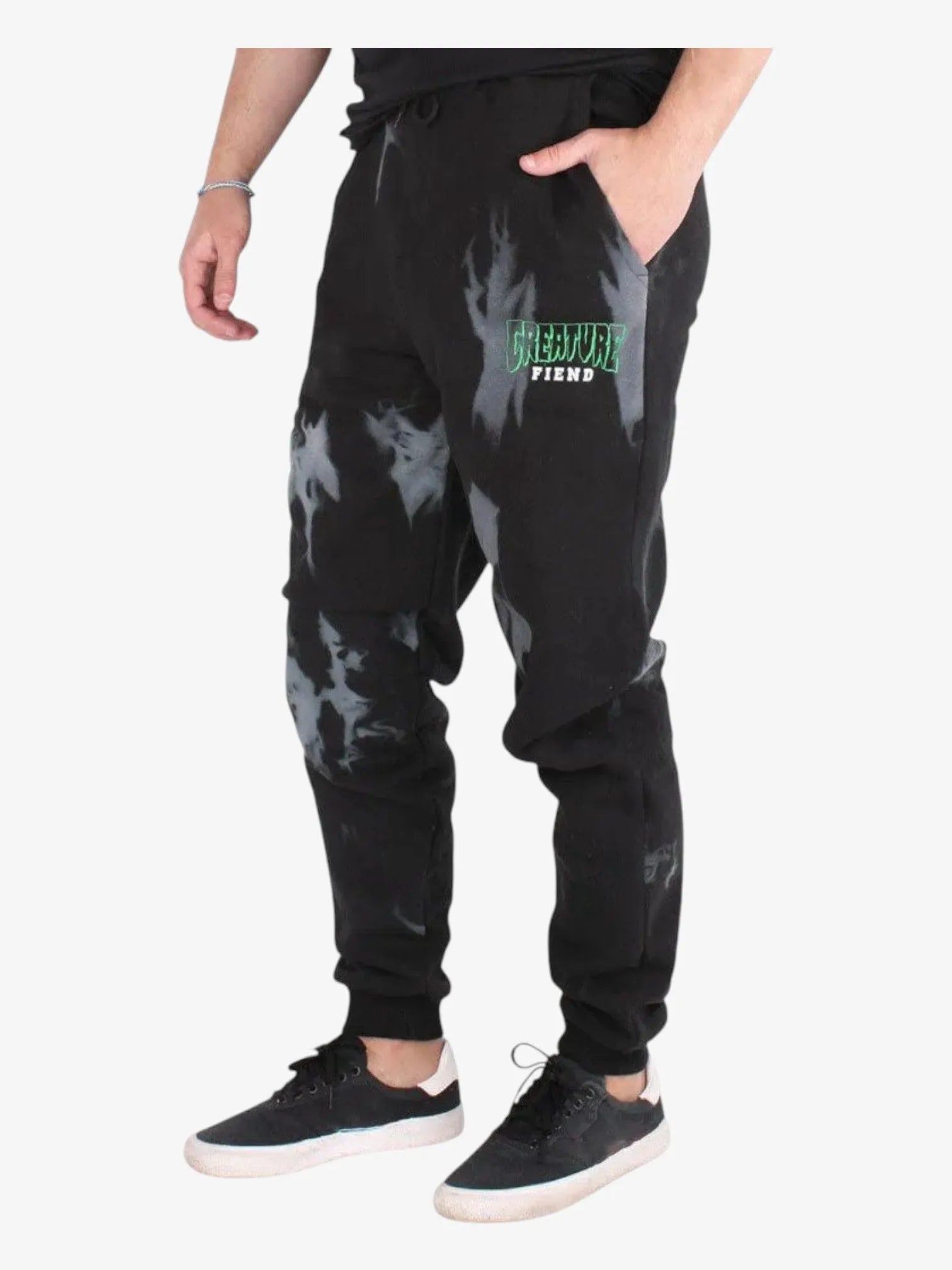 Black Batik Creature Baggy Sweatpants for Men & Women - Comfortable Loungewear for Casual Wear, Street Style & Home Relaxation