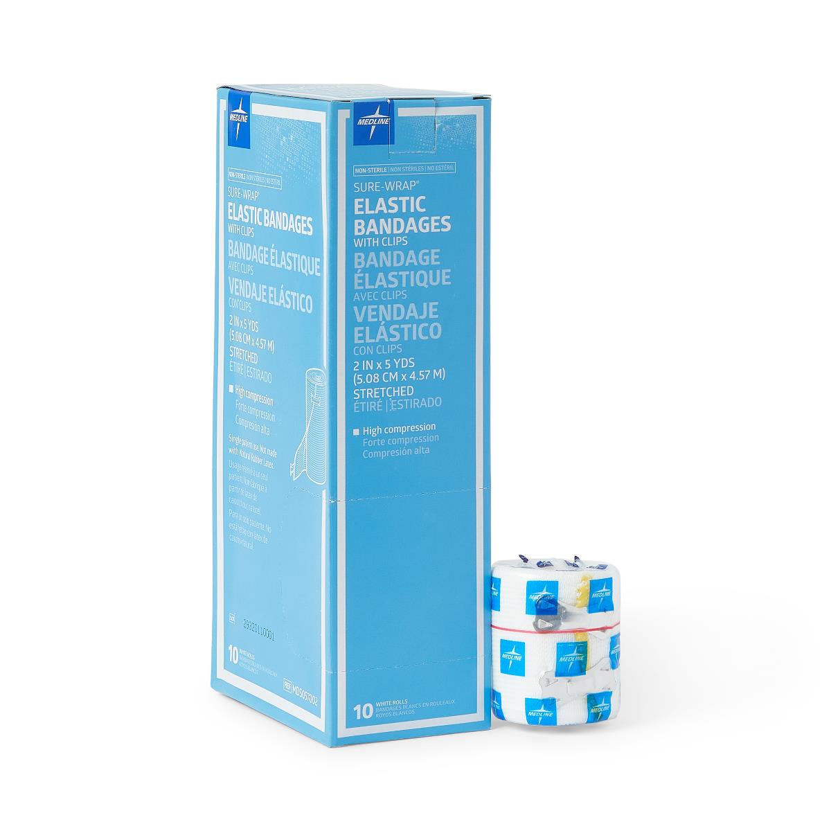 Sure Wrap Elastic Bandage - Self-Adhesive Medical Wrap for Sprains, Strains & Sports Injuries - Ideal for Ankle, Wrist & Knee Support - First Aid & Athletic Use
