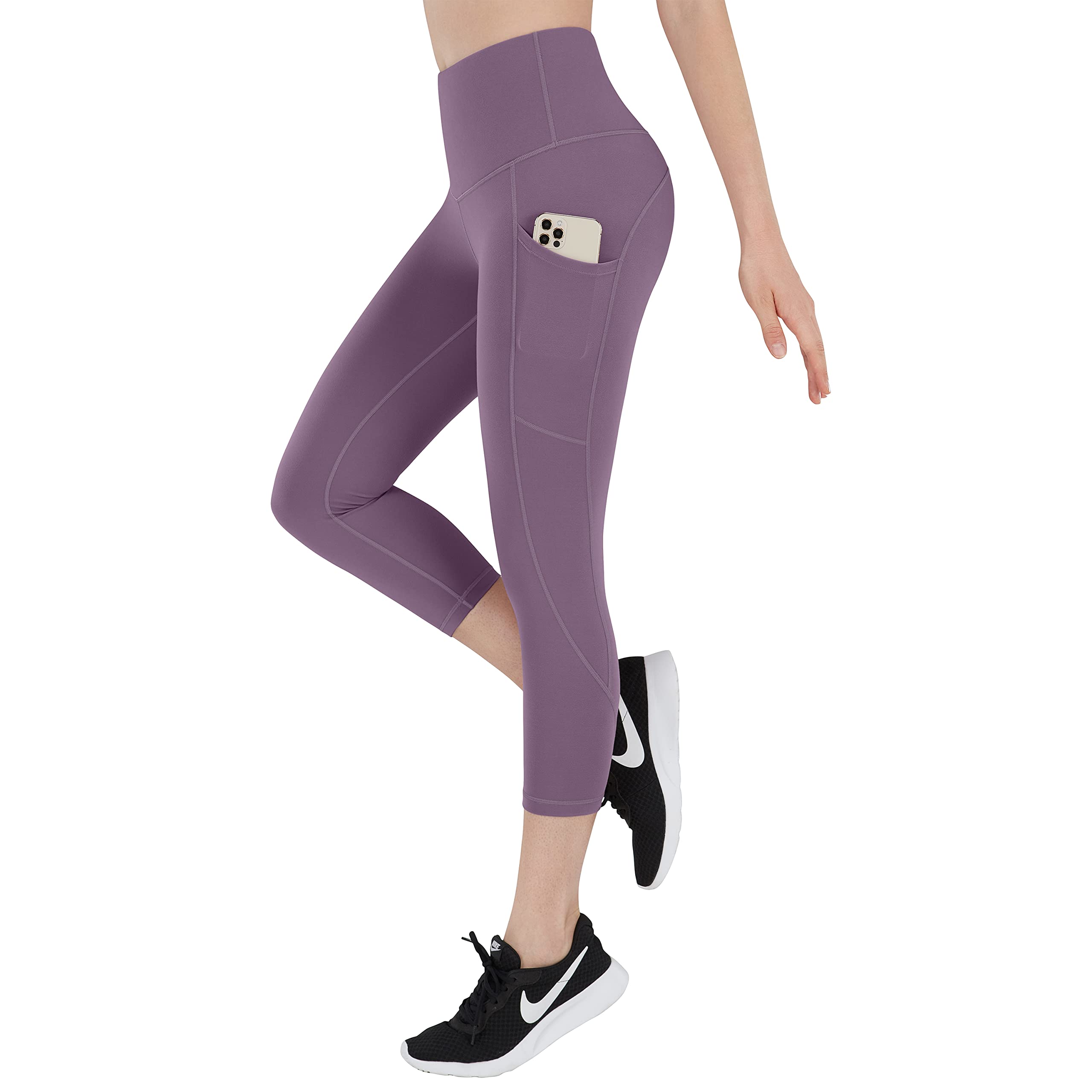 Espidoo Women's High Waisted Yoga Pants with Pockets - Tummy Control Workout Leggings, 4-Way Stretch for Running, Gym & Lounge | Plus Size Activewear for Women