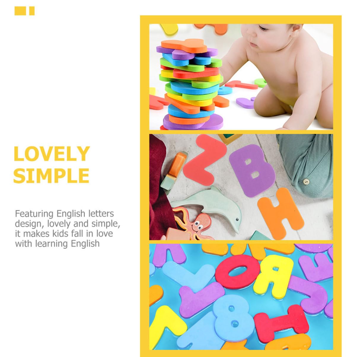 UPKOCH Alphabet Bath Toys for Toddlers - 36pcs Colorful EVA Foam Letters, Early Learning Educational Toys for Kids, Perfect for Bath Time Play & Preschool Learning Activities