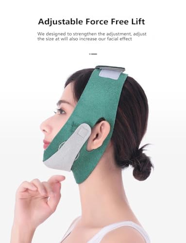 MILOMANIYA Double Chin Reducer & V-Line Face Lift Mask - Breathable Anti-Wrinkle Slimming Belt for Jaw Contouring & Firming | Perfect for Home Spa, Facial Massage & Beauty Routine