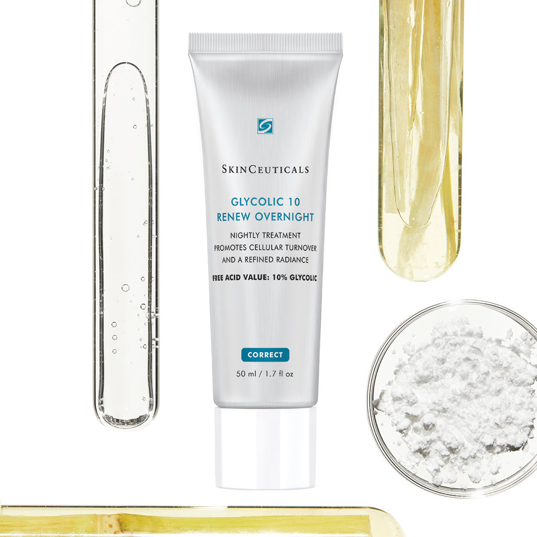 Glycolic Acid 10% Overnight Renewal Face Serum for Glowing Skin - Perfect for Nighttime Skincare Routine & Anti-Aging Treatment