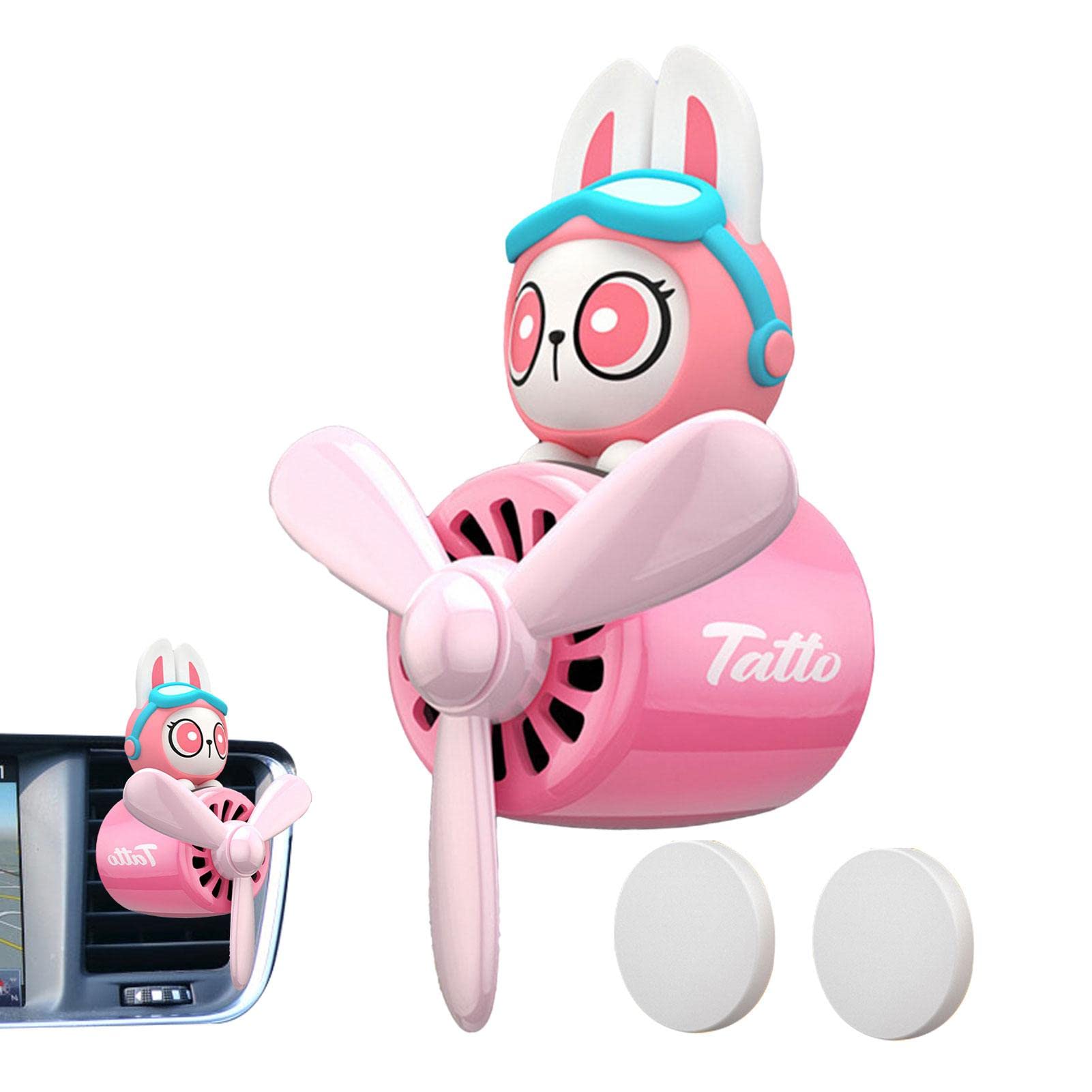 Cartoon Animal Pilot Aromatherapy Car Air Freshener - Rotating Propeller Vent Clip, Creative Automotive Fragrance Diffuser & Car Decor for Fresh Cabin Air - Perfect for Daily Commutes, Road Trips & Gifting