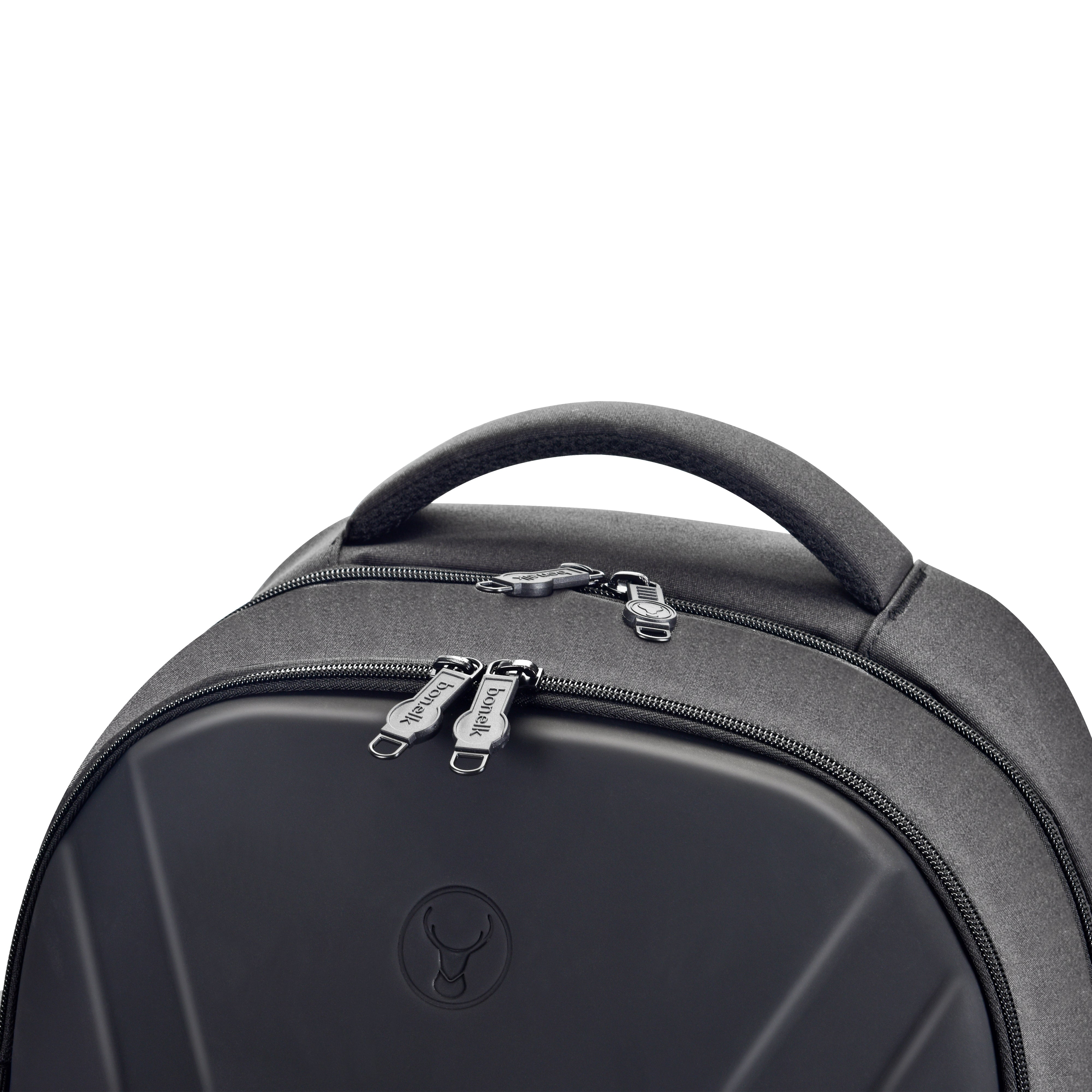 Bonelk Durable 15” 16” Laptop Backpack for Men & Women - Waterproof Travel Backpack with USB Charging Port, Anti-Theft Design - Perfect for Work, School, College & Business Trips (Black)