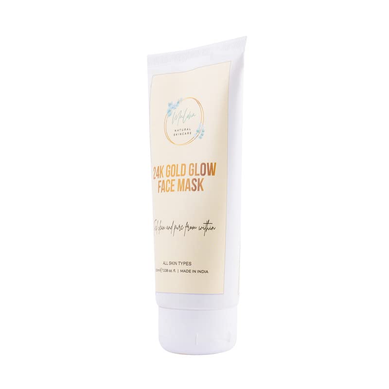Muloha 24K Gold Glow Face Mask for Women - Hydrating & Brightening Skincare Treatment (100g) - Suitable for All Skin Types | Perfect for Spa Nights, Self-Care Routines & Special Occasions