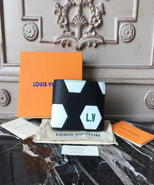 Authentic Louis Vuitton Epi Leather Slender Wallet - Hexagon Design in Classic Black | Perfect for Everyday Use & Luxury Gift Giving