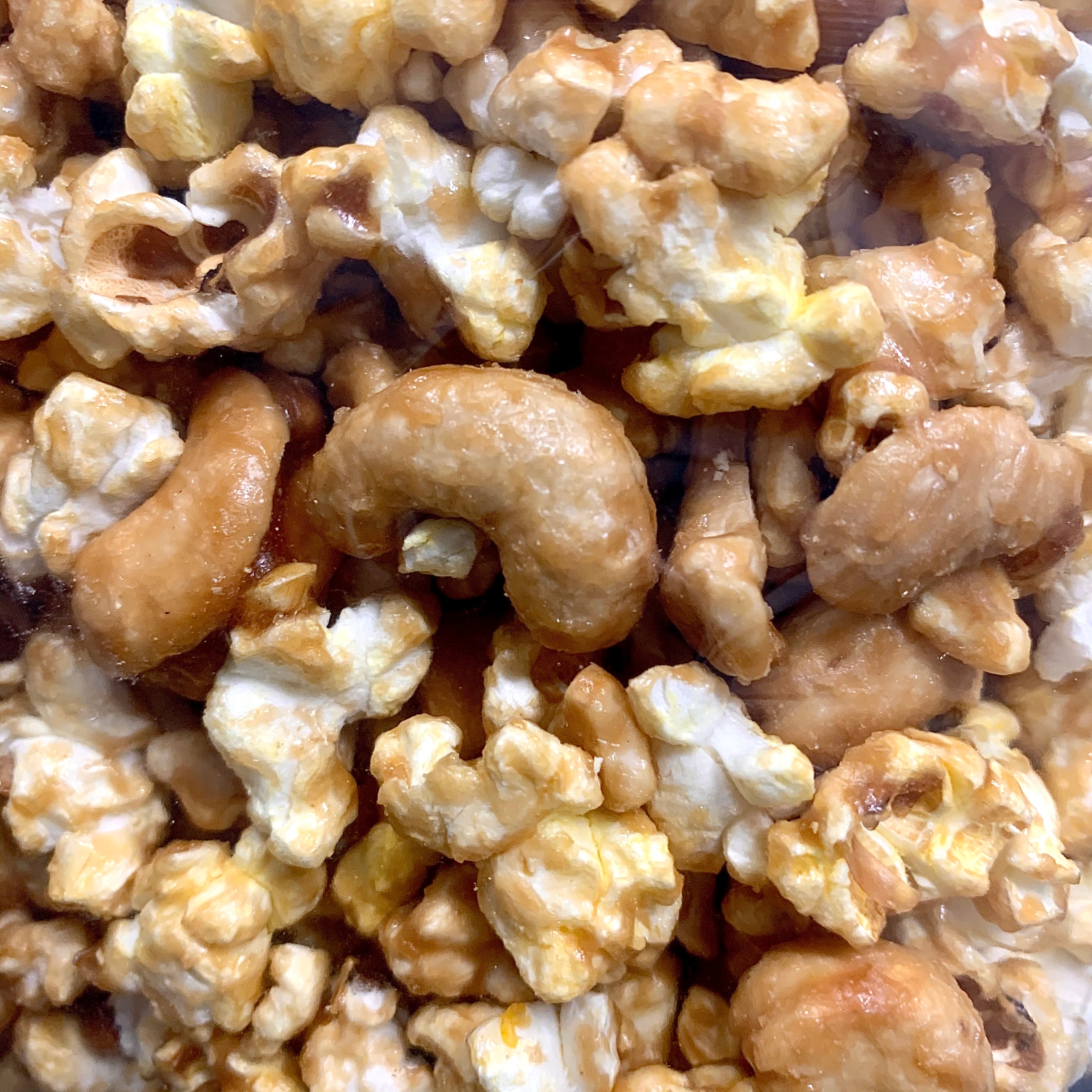 Crunchy Double Coated Caramel Cashew Popcorn - Sweet & Salty Snack for Movie Nights, Parties & Office Breaks