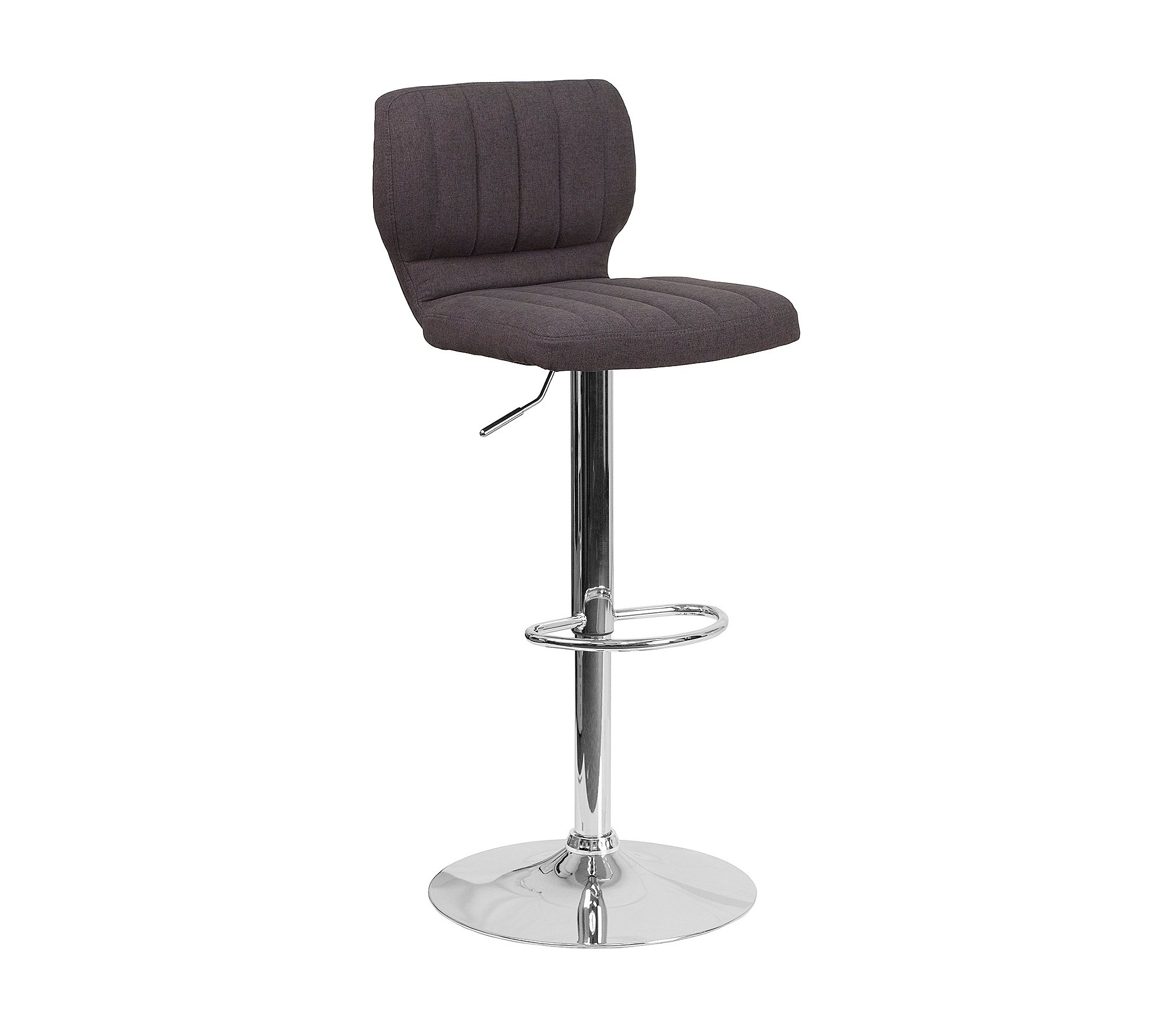 Flash Furniture Contemporary Charcoal Fabric Adjustable Height Bar Stool - 24