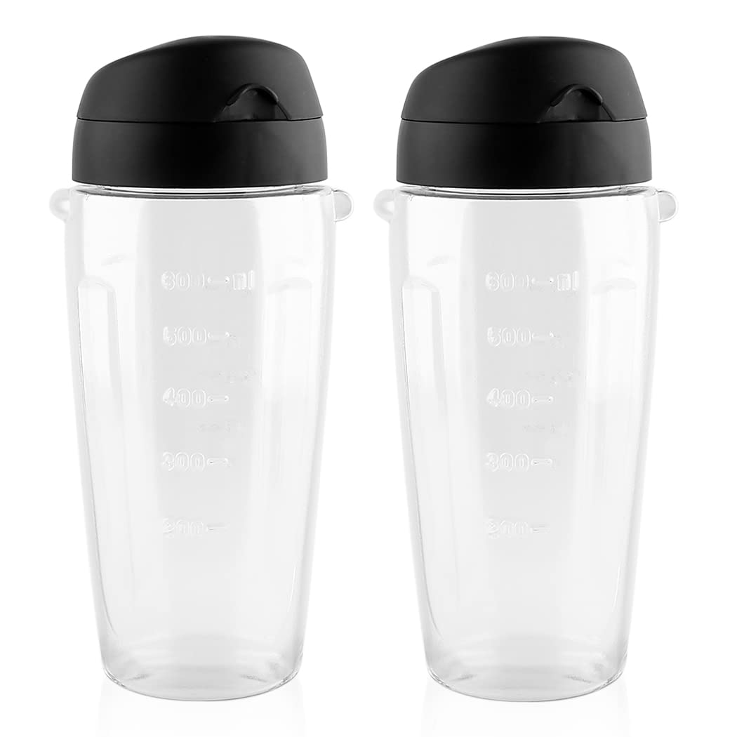 Anbige 2-Pack 20oz Blender Cups - Replacement Parts for Oster Classic Series Blenders, Smoothie Bottle Accessories | Perfect for Making Shakes, Protein Drinks & Healthy Smoothies at Home