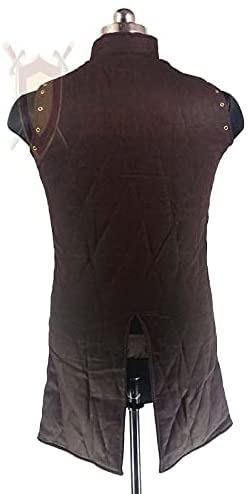 Medieval Gambeson Jacket Vest - Thick Padded Sleeveless Aketon Armor Coat | 100% Cotton Fabric | Perfect for SCA, LARP, Renaissance Fairs & Historical Reenactments
