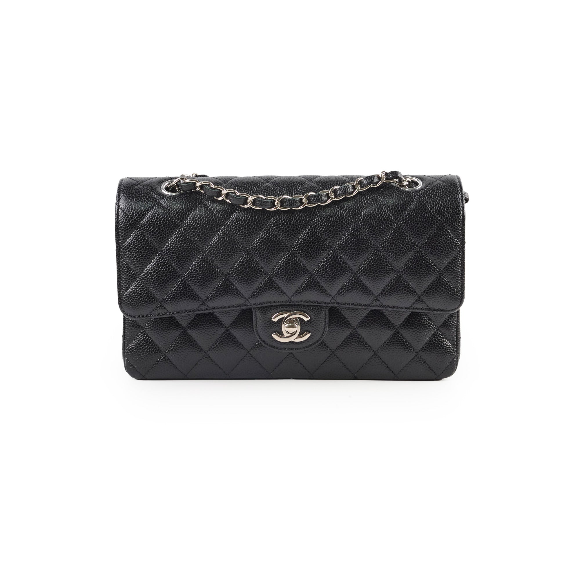 Chanel Medium Classic Double Flap Bag in Black Caviar Leather - Timeless Luxury Handbag for Women, Perfect for Work, Evening Events & Special Occasions