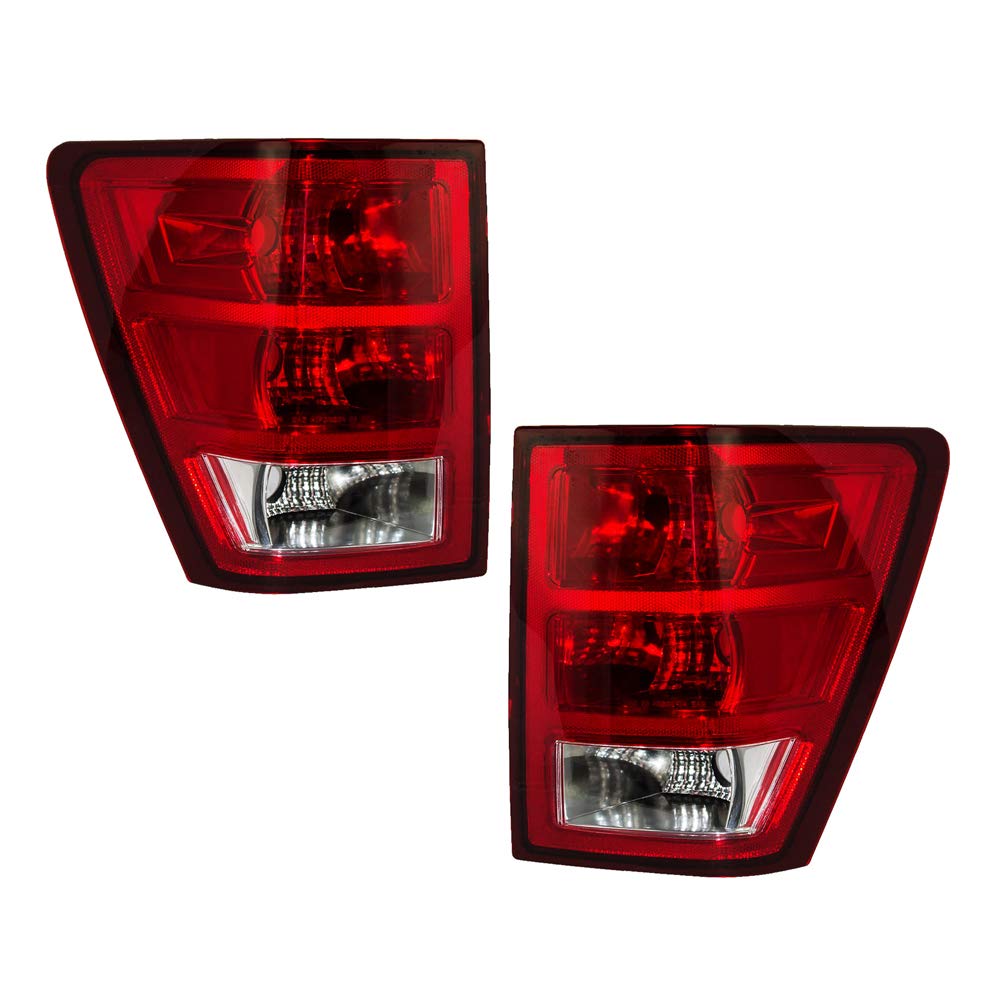 EPIC LIGHTING OE Style Replacement Rear Brake Tail Lights Assembly for 2005-2006 Jeep Grand Cherokee - Left Driver & Right Passenger Sides Pair - Durable LED Lights for Enhanced Safety & Night Visibility - Perfect for Off-Roading, Daily Commuting & Car Upgrades