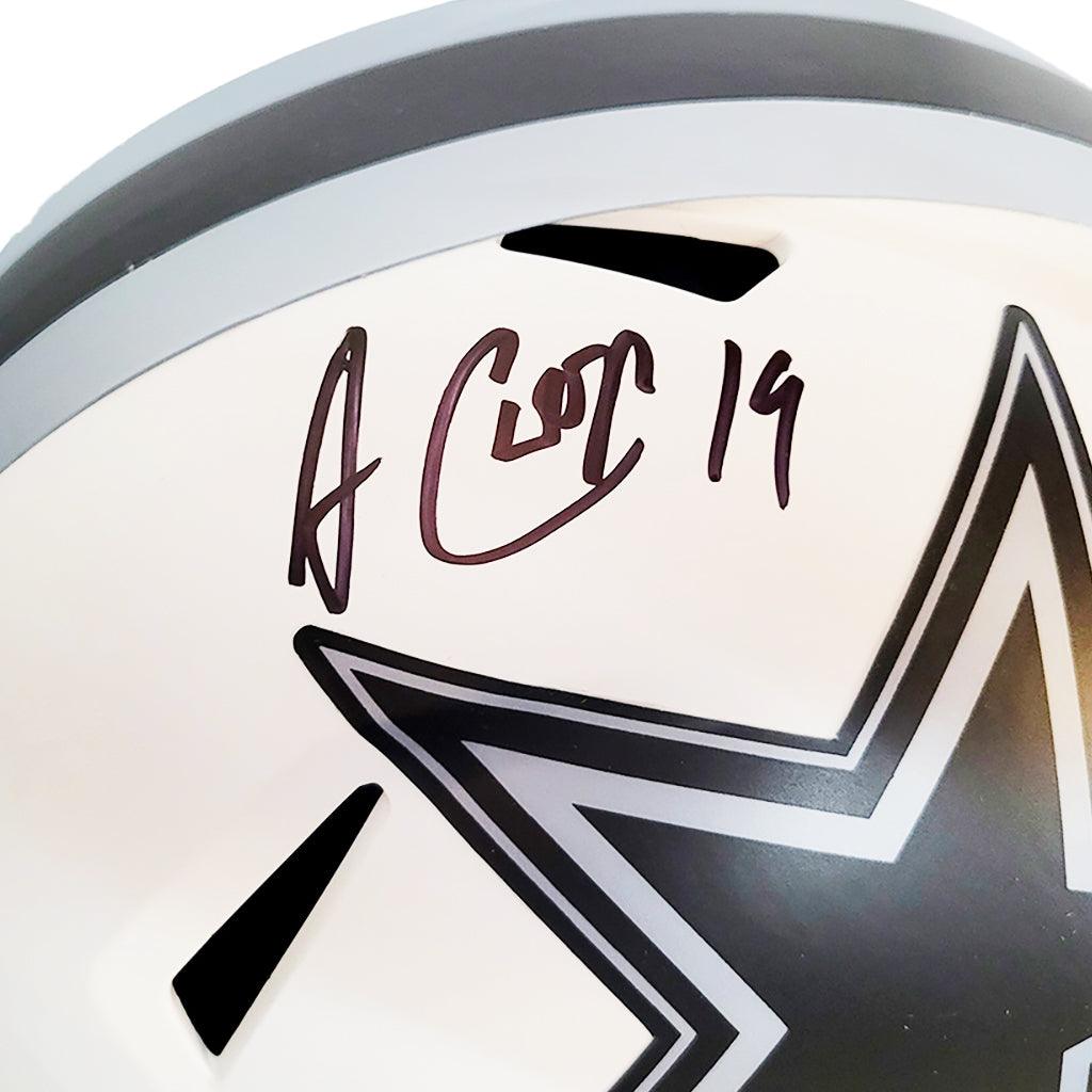 Amari Cooper Autographed Dallas Cowboys Lunar Speed Full Size Replica Football Helmet with JSA Certificate - Perfect for NFL Fans, Collectors, and Sports Memorabilia Displays
