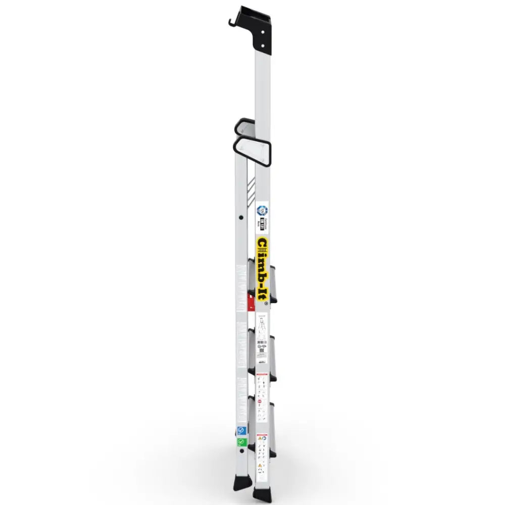 Climb It Professional Stepladder with Carry Handle - Lightweight Aluminum Ladder for Home & Office Use - Perfect for Painting, Shelving & DIY Projects