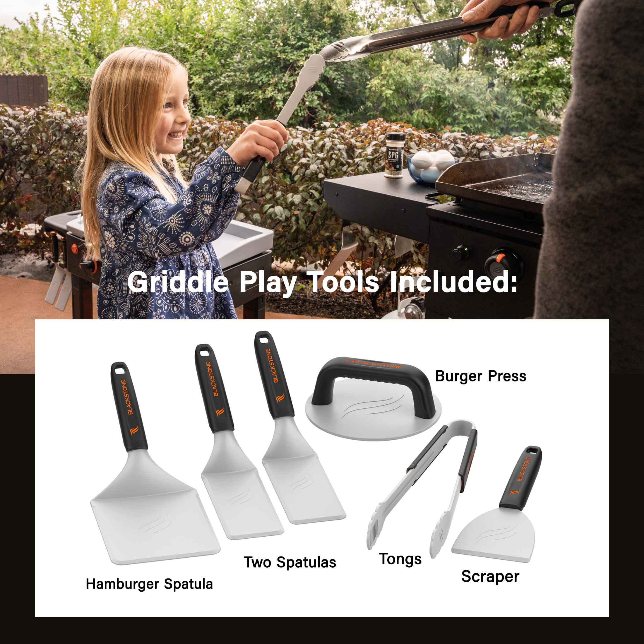 Non-Stick Griddle Toy Set with 10 Realistic Cooking Tools - Pretend Play Kitchen Accessories for Kids, Toddlers & Preschoolers - Perfect for Role Play, Birthday Gifts & Learning Fun