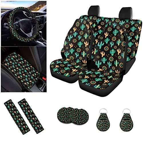Aztec Southwest Cactus - Black and Green