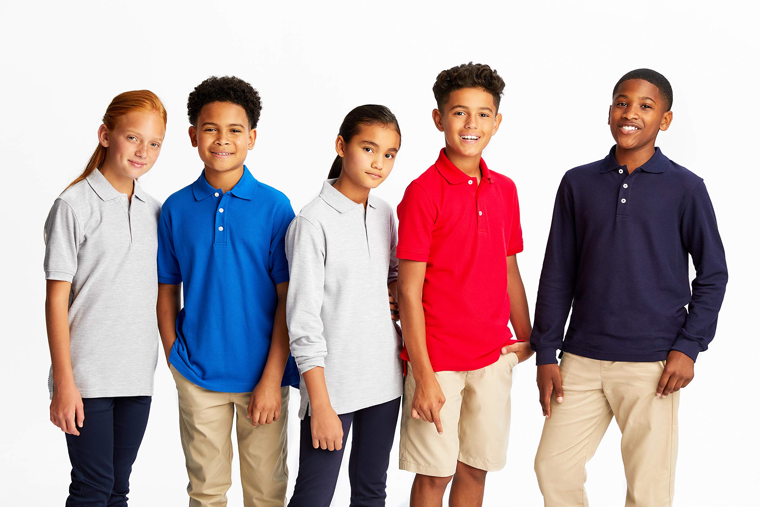 French Toast Boys Short Sleeve Pique Polo Uniform Shirt - Standard & Husky Sizes - Comfortable School Uniform for Boys - Perfect for School, Church, and Special Occasions