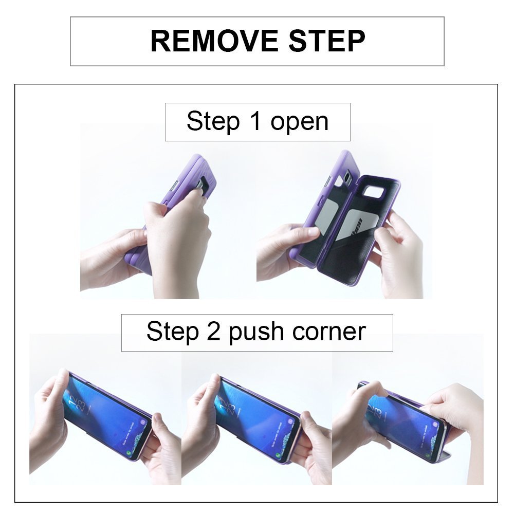 Luxury Wallet Case for iPhone Xs Max (2018) - Shockproof Card Holder with Mirror & Kickstand | Women's Fashion Phone Cover for 6.5