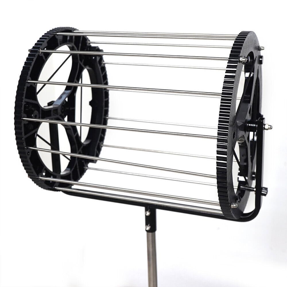 2 in 1 Tennis Ball Picker & Hopper - 55 Large Capacity Stainless Steel Ball Collector with Automatic Rollers - Black Tennis Ball Grabber & Saver Tool for Easy Court Cleanup & Training Sessions