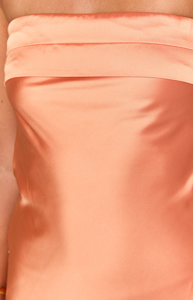Annie Orange Strapless Mini Dress - Sexy Summer Party Dress for Women, Clubwear, Night Out, Beach Vacation, Date Night Outfit
