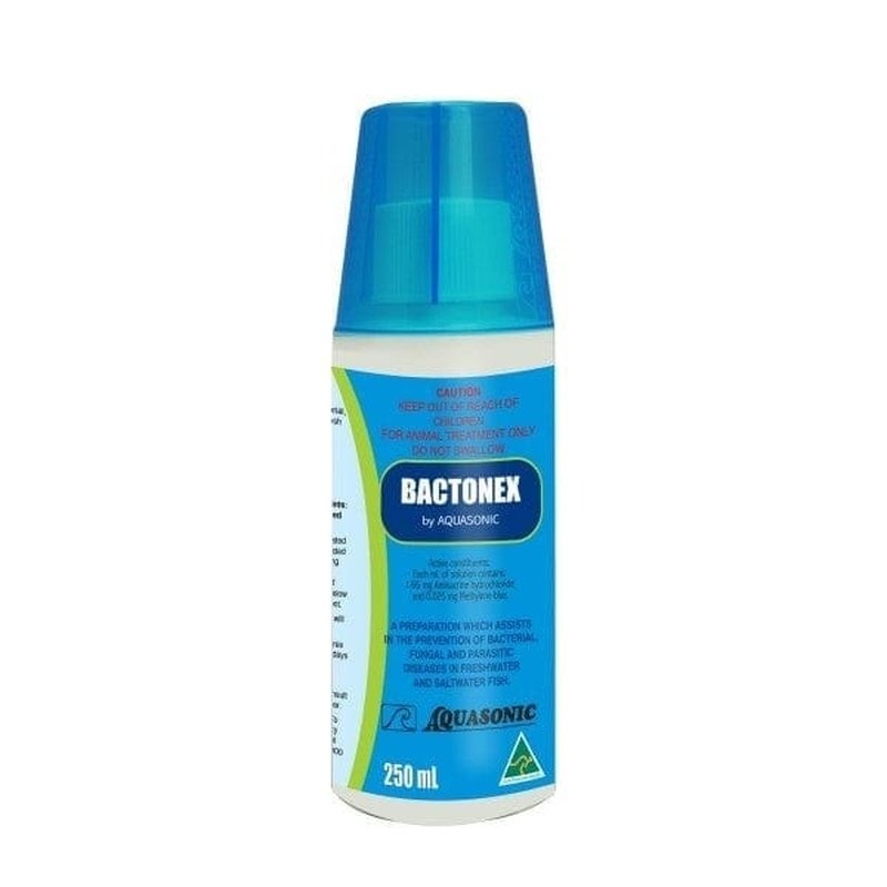 Aquasonic Bactonex Broad Spectrum Antimicrobial Solution with Aminacrine Hydrochloride & Methylene Blue - Effective for Dental Tools, Piercing Care & First Aid Wound Disinfection