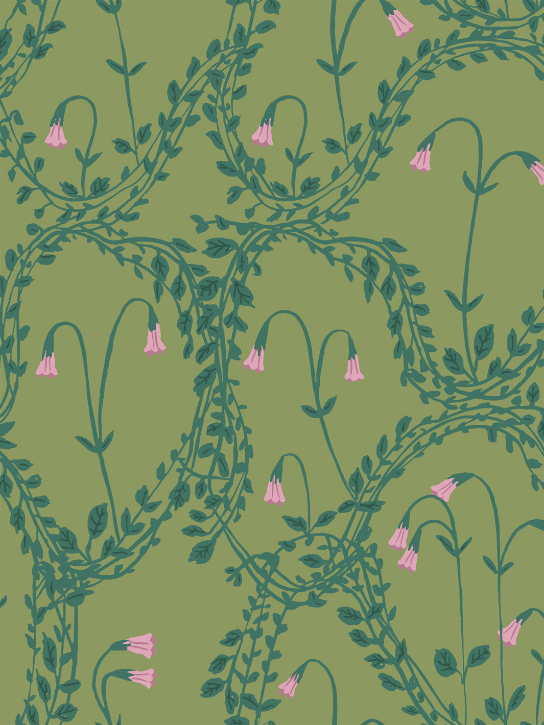 Linnea Wallpaper by Sarah Jessica Parker – Elegant Moss Design for Modern Home Decor | Perfect for Living Rooms, Bedrooms & Offices