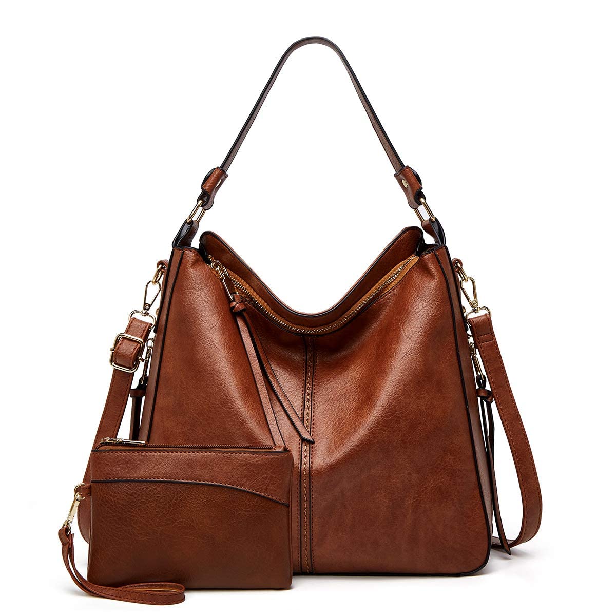 Gladdon Women's Hobo Bags - Large Capacity Top Handle & Crossbody Shoulder Bag with Small Purse Set (2PCS) - Perfect for Work, Travel & Everyday Use