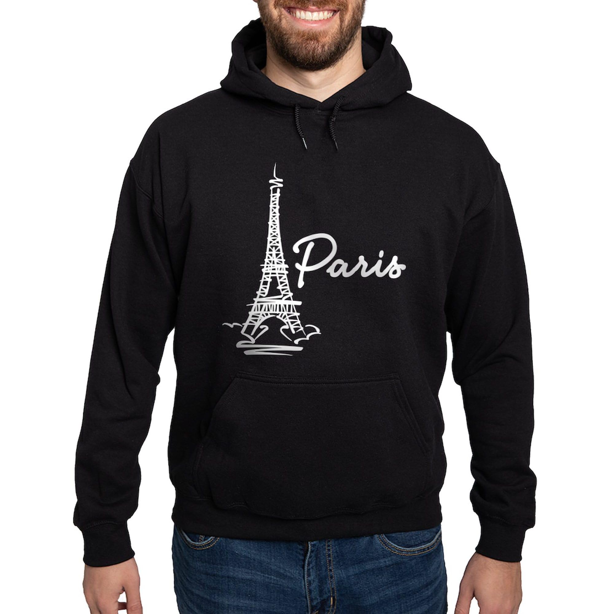 Paris Hoodie for Men - Dark Regular Fit Pullover Sweatshirt | CafePress | Perfect for Casual Wear, Travel & Street Style