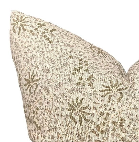 Designer Seneca Kishori Natural Olive Cement Pillow Cover - Stylish Home Decor for Living Room, Bedroom & Sofa