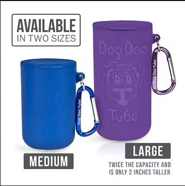 **Eco-Friendly Reusable Dog Waste Bag Holder - Odor & Germ Proof Dog Poop Tube Dispenser for Clean Walks (Blue) - Perfect for Park Visits, Hiking & Daily Dog Walks**