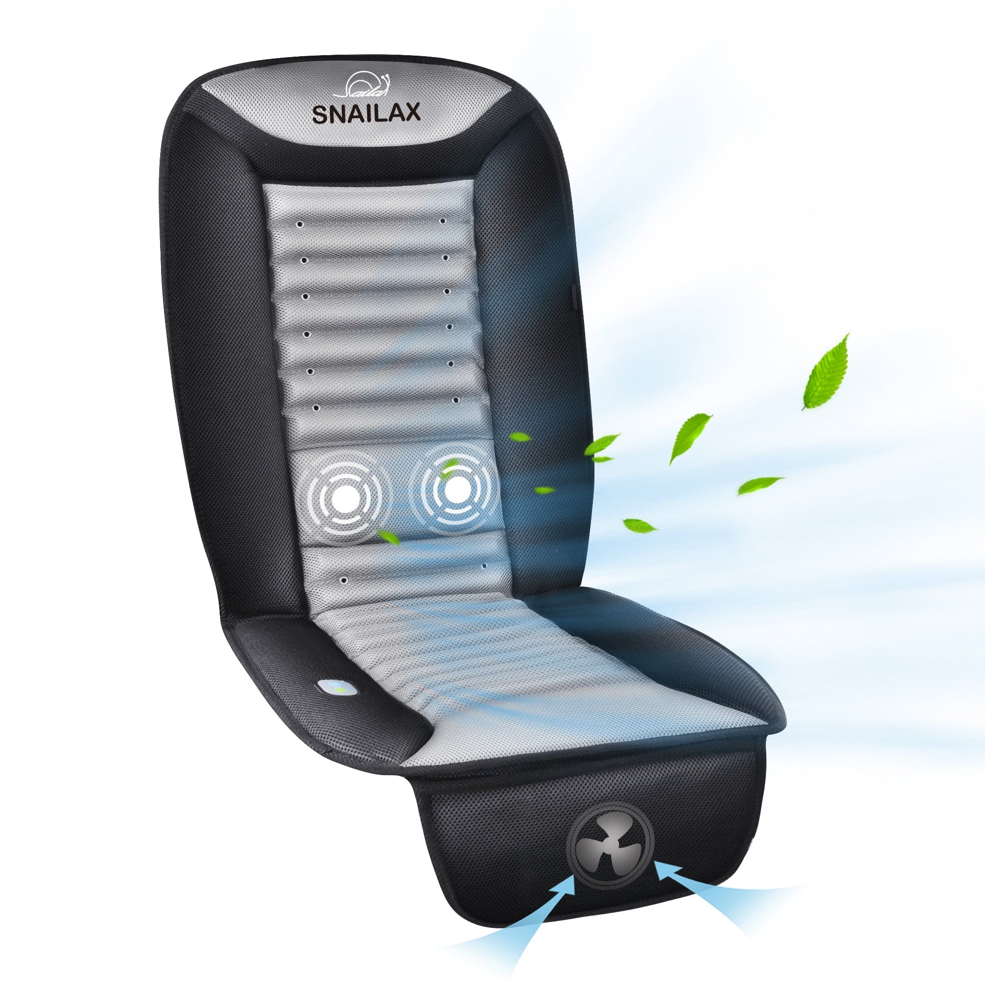 Snailax Cooling Seat Cushion with Vibration Massage - Breathable Gel Memory Foam for Office Chair, Car & Home Use - Relieves Back Pain & Pressure Points - Perfect for Long Sitting Sessions at Work or Driving