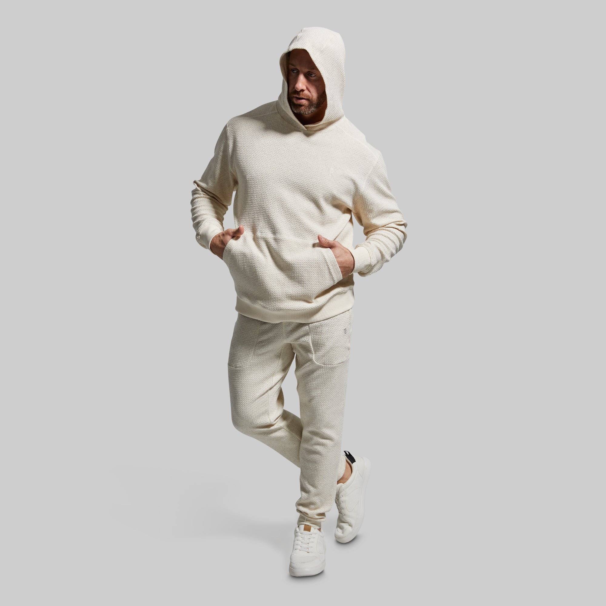 Men's Cloud Jogger Set - Heather Oatmeal Color Comfortable Running Outfit for Jogging, Gym & Lounge Wear - Lightweight Athletic Tracksuit for Men